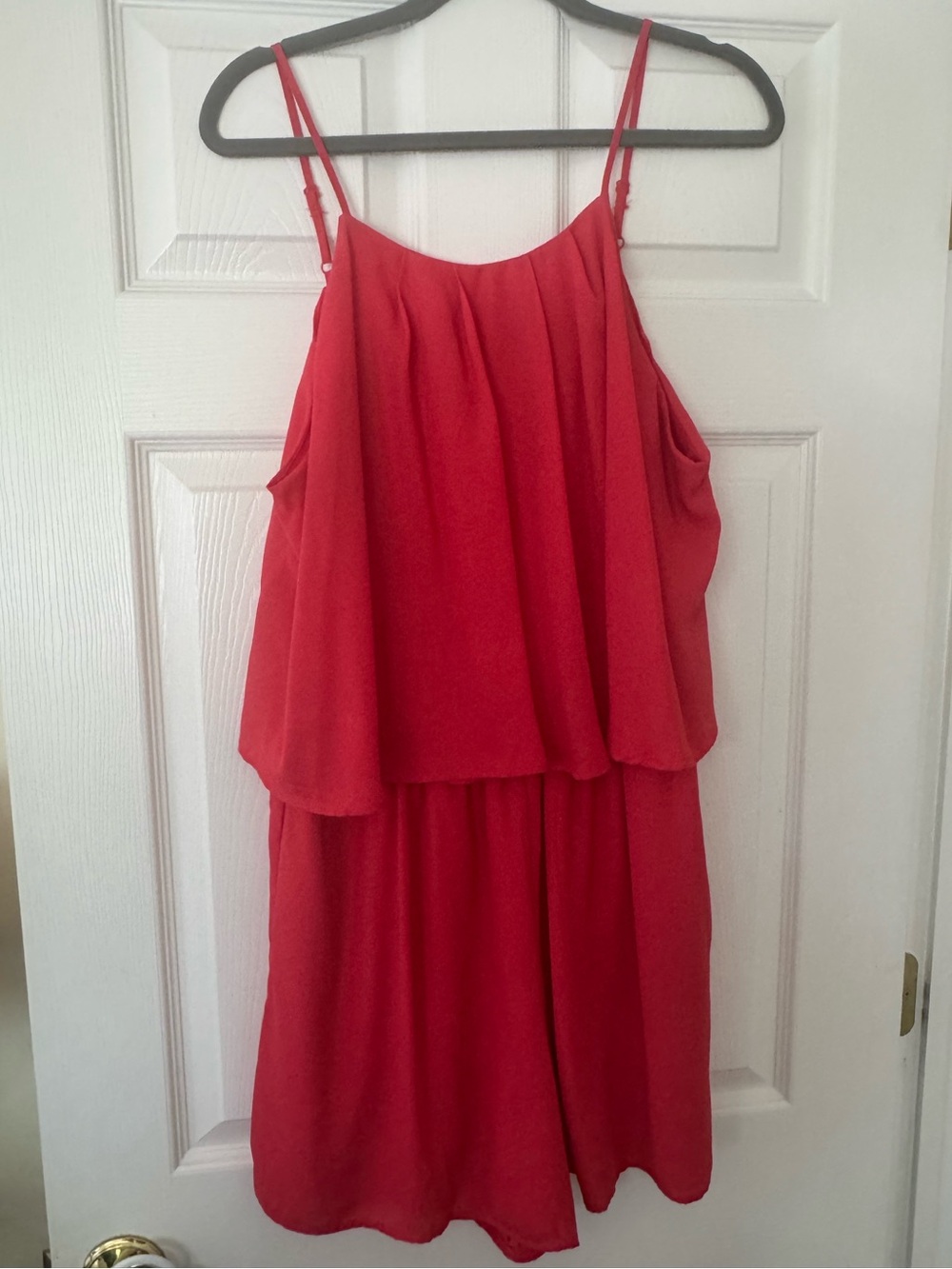 Maurices coral Spaghetti-Strap romper Dress sz XL
